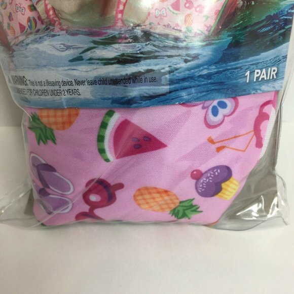 Swim School Perfect Fit Fabric Arm Floats Level 3 Water Wings 30-50 LBS Pink New - Picture 5 of 12